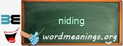 WordMeaning blackboard for niding